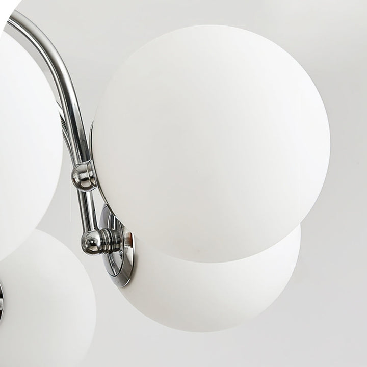 TRIS Chrome Modern Chrome and Wood Lighting Statement Chandelier