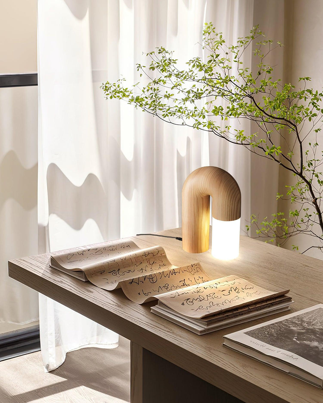 NSHAPE Wooden Table Lamp