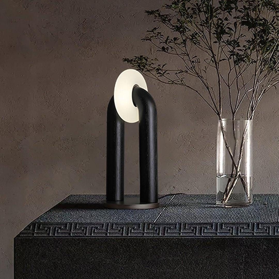 NROUND Wooden Table Lamp