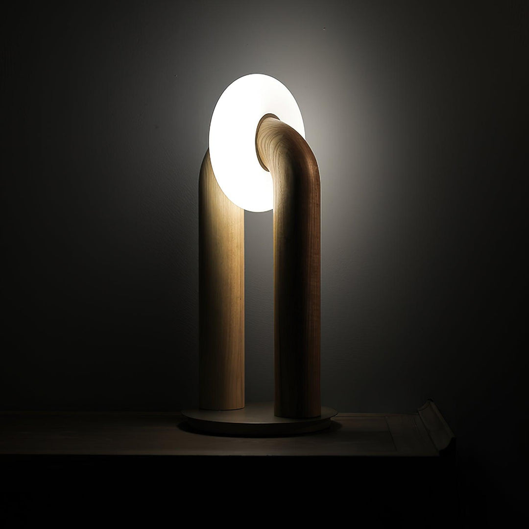 NROUND Wooden Table Lamp