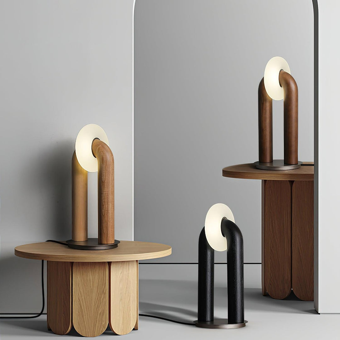 NROUND Wooden Table Lamp