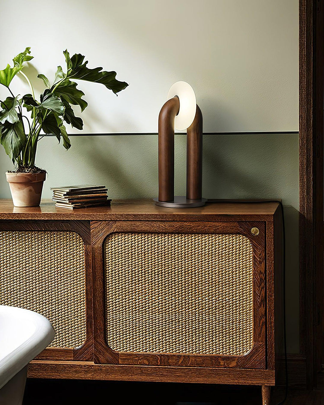 NROUND Wooden Table Lamp