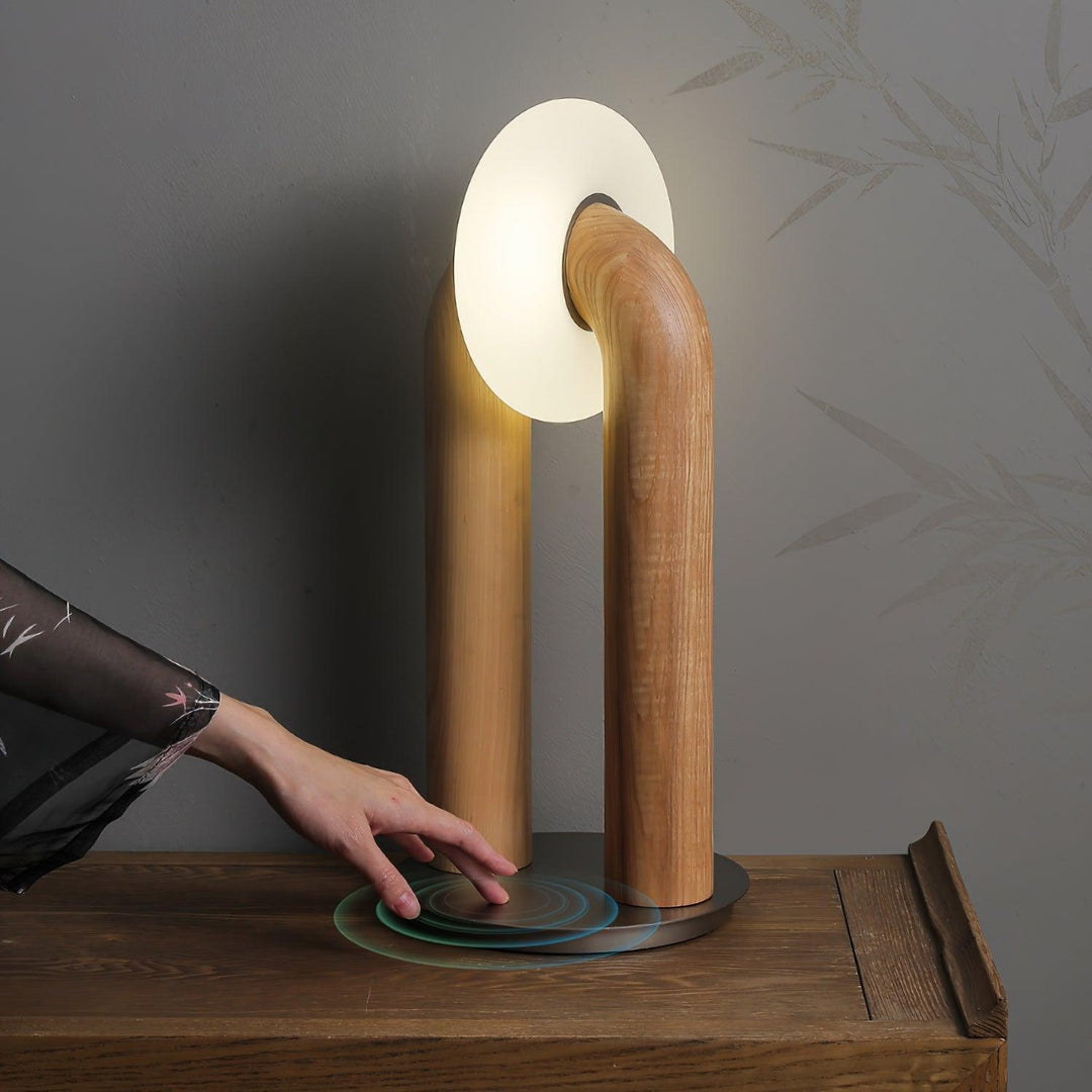 NROUND Wooden Table Lamp