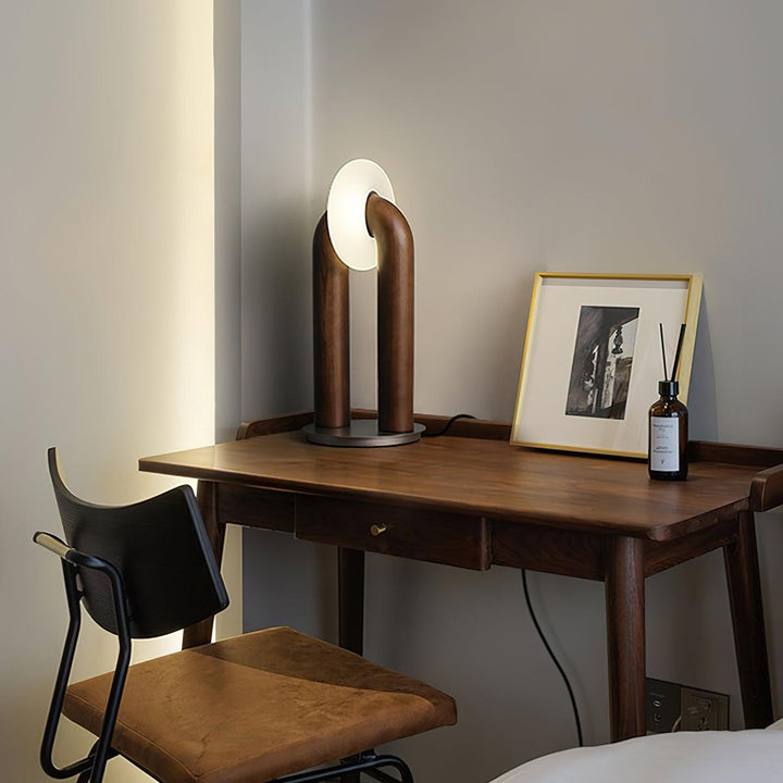NROUND Wooden Table Lamp