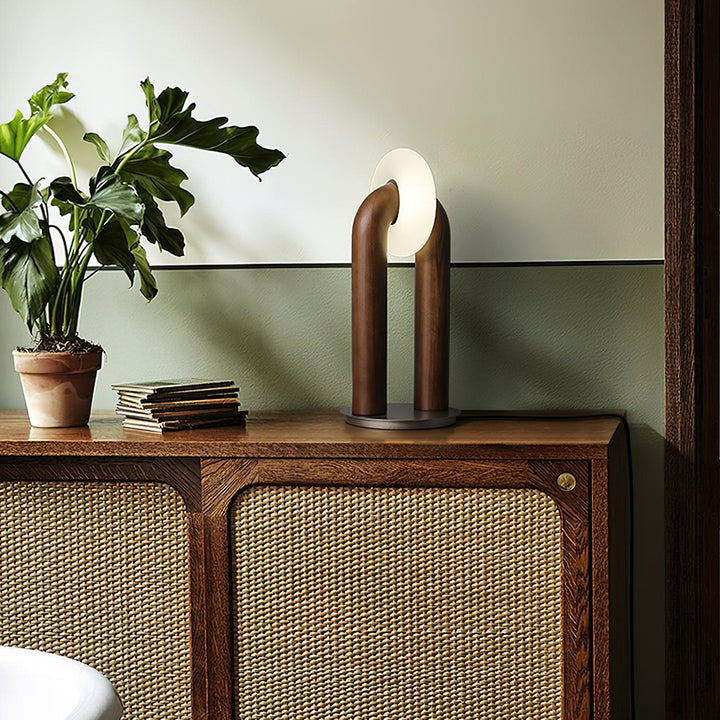 NROUND Wooden Table Lamp