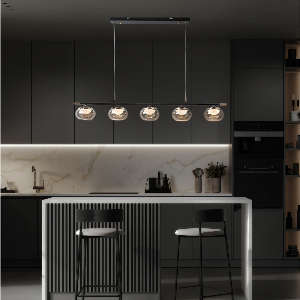 UR Black Glass Pendant Lighting Kitchen