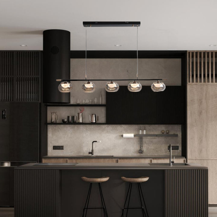 UR Black Glass Pendant Lighting Kitchen