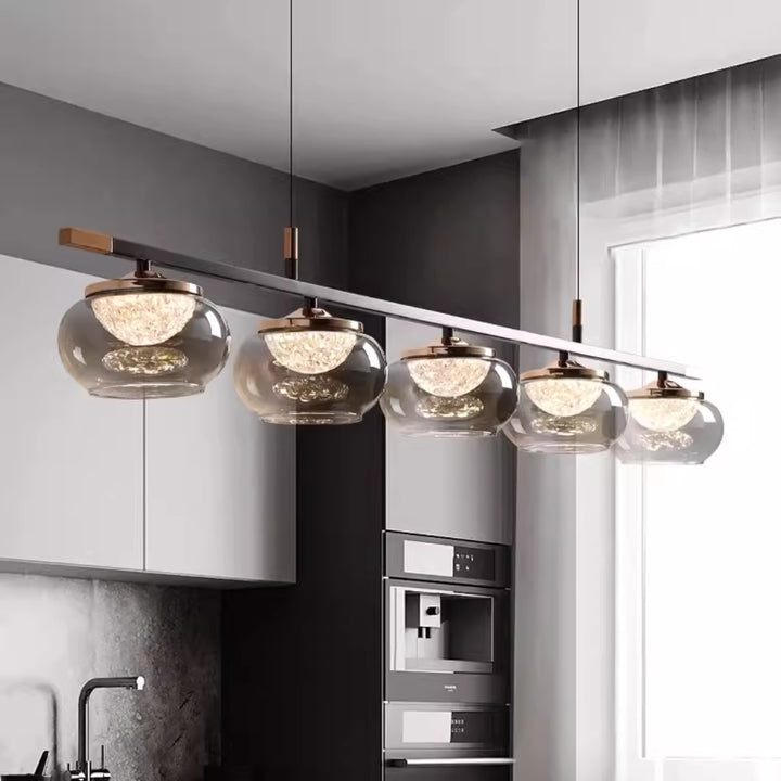 UR Black Glass Pendant Lighting Kitchen