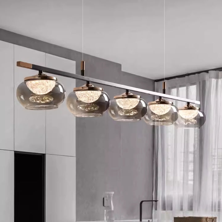 UR Black Glass Pendant Lighting Kitchen