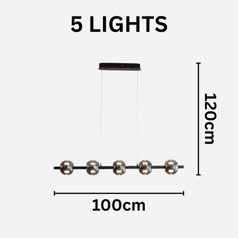 VALERIE Modern Linear Globe Dining Room LED Lighting Chandelier