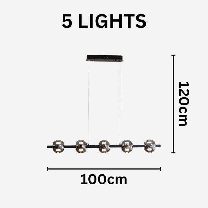 VALERIE Modern Linear Globe Dining Room LED Lighting Chandelier