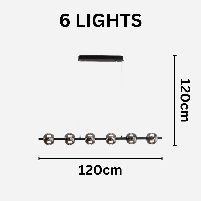 VALERIE Modern Linear Globe Dining Room LED Lighting Chandelier