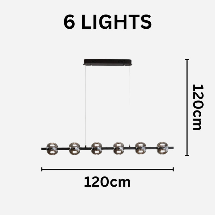 VALERIE Modern Linear Globe Dining Room LED Lighting Chandelier