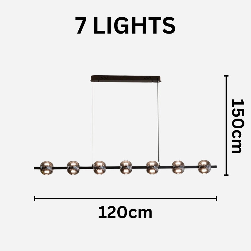 VALERIE Modern Linear Globe Dining Room LED Lighting Chandelier