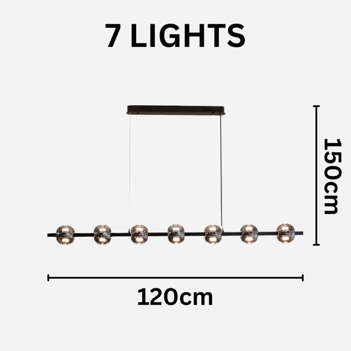 VALERIE Modern Linear Globe Dining Room LED Lighting Chandelier