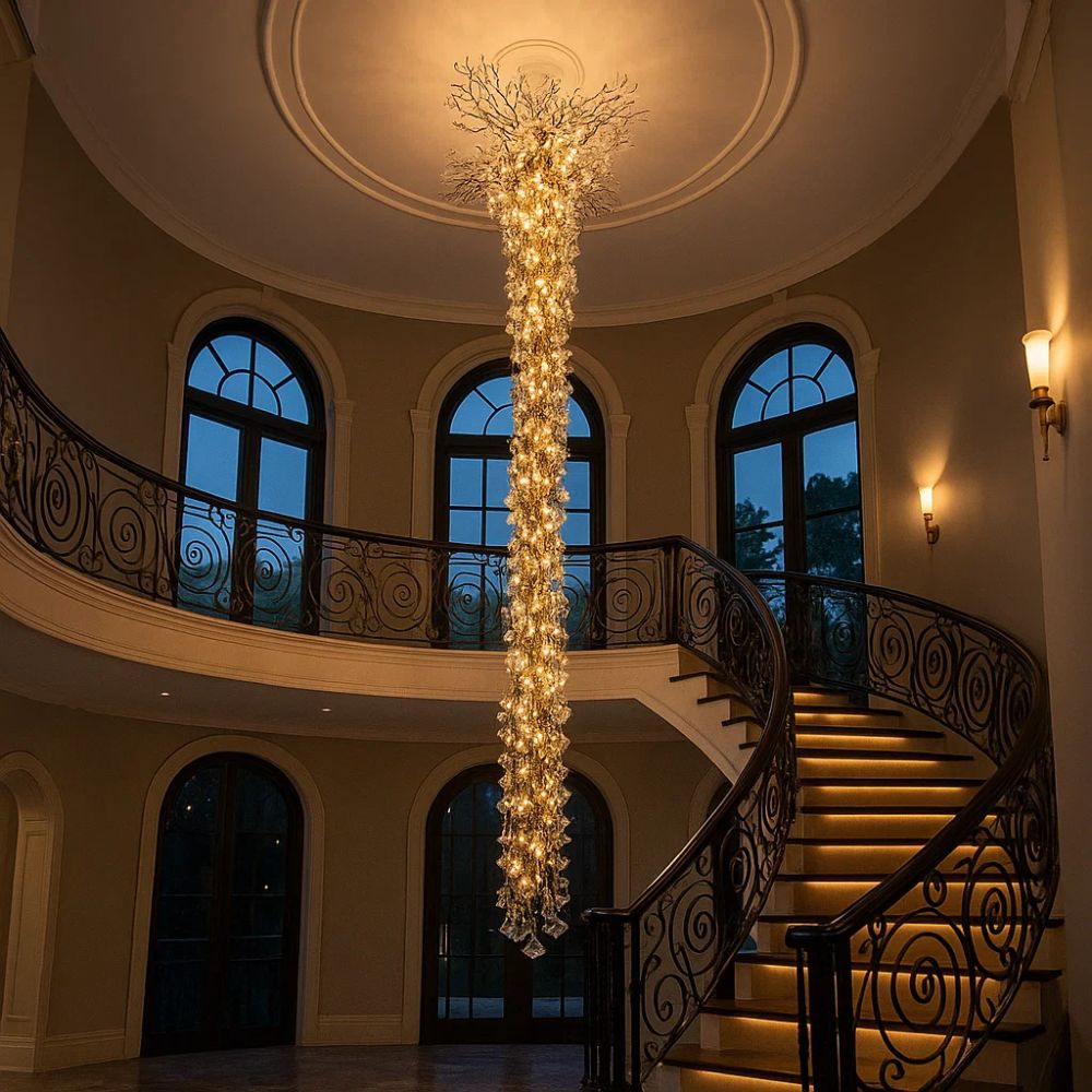 VONVY Long Tree Branch Light Fixture for High Ceilings
