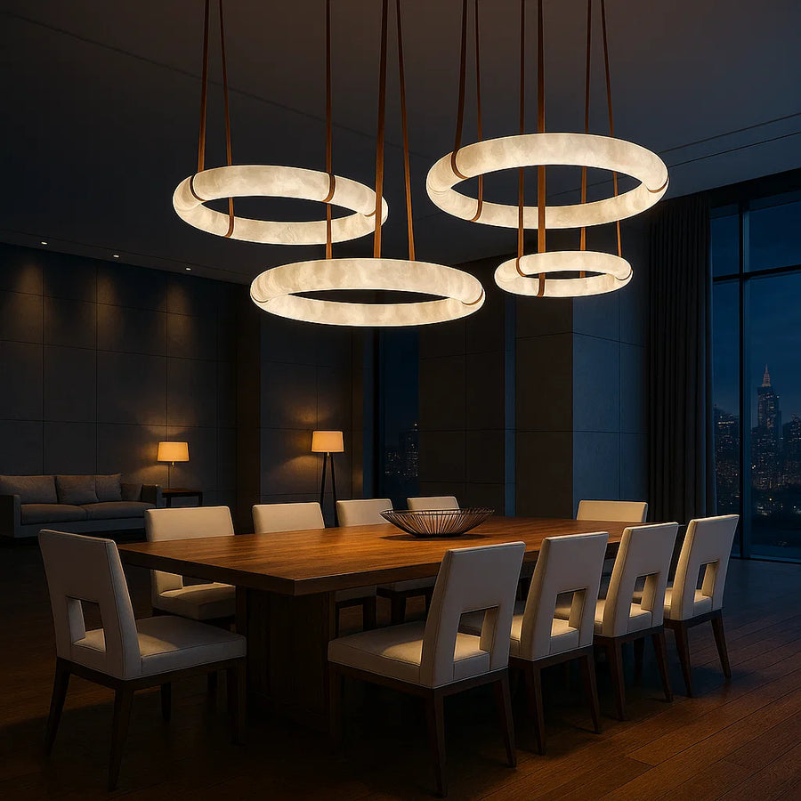 WITER Alabaster Pendant Light for Dining Room1