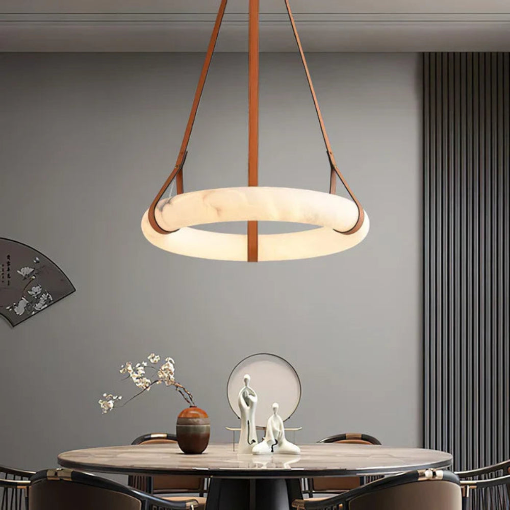 WITER Alabaster Pendant Light for Dining Room15