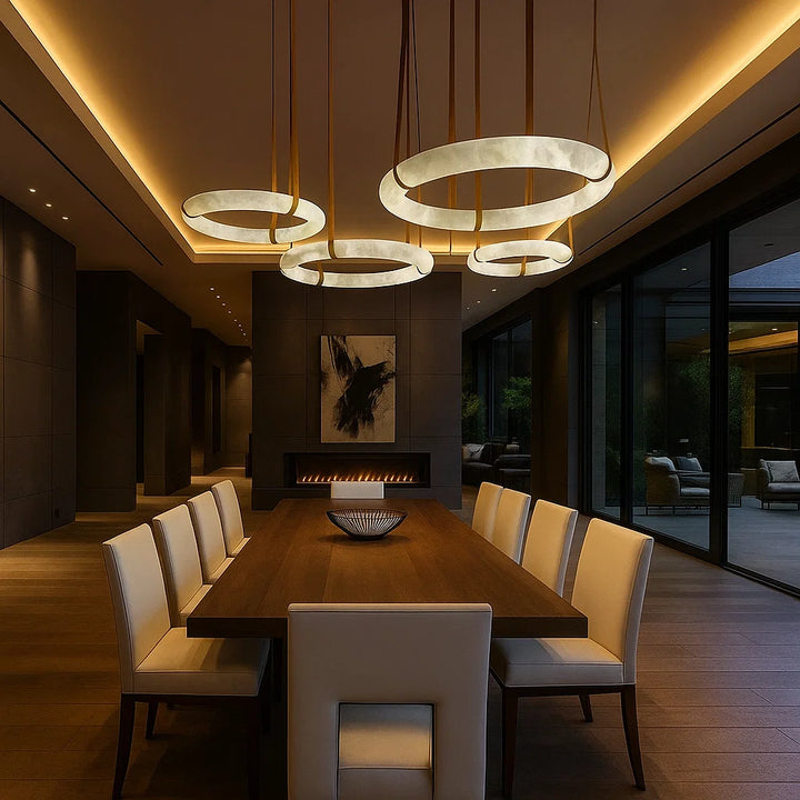 WITER Alabaster Pendant Light for Dining Room2