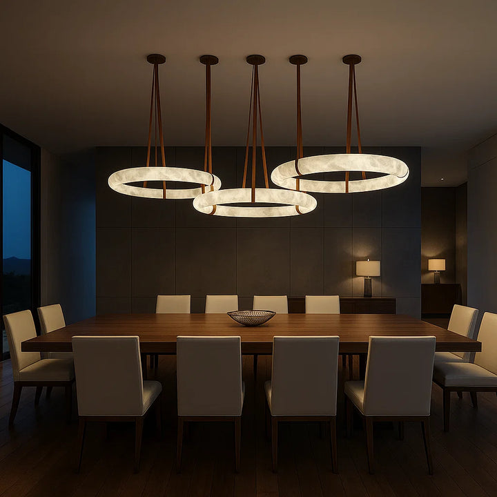 WITER Alabaster Pendant Light for Dining Room5