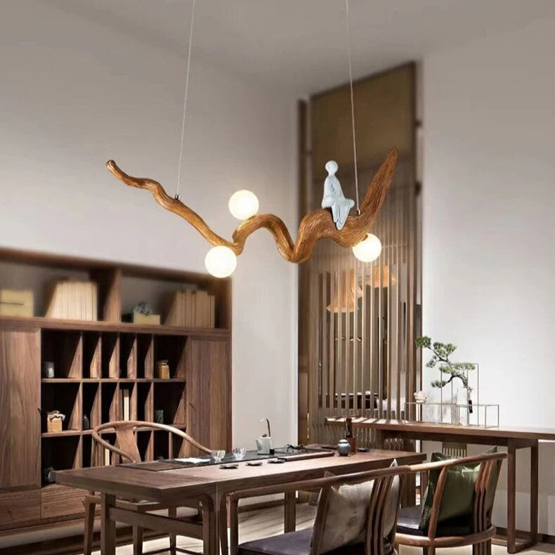 Best new YURISSA Chinese Style Wooden Pendant Light P5405