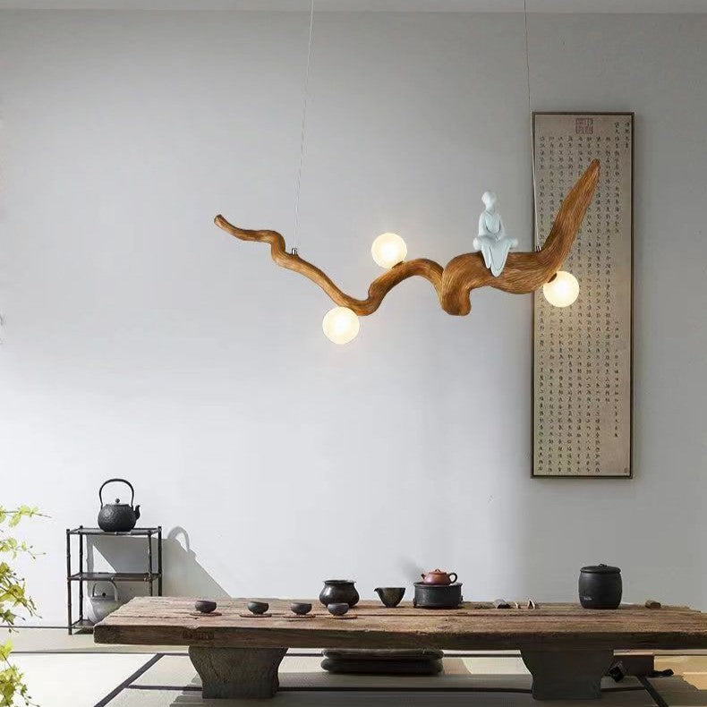 Best new YURISSA Chinese Style Wooden Pendant Light P5405