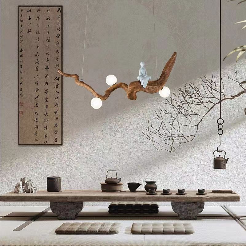 Best new YURISSA Chinese Style Wooden Pendant Light P5405