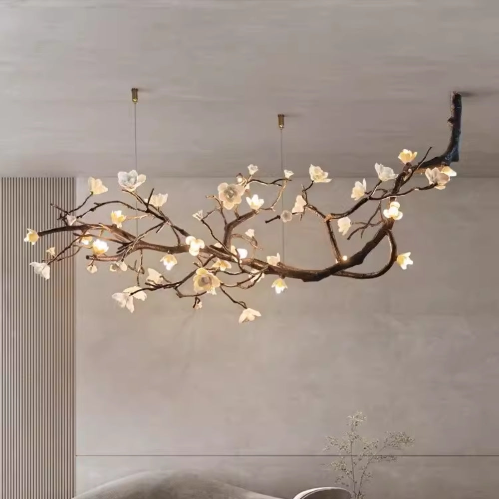 flower-black-tree-branch-dining-room-chandelier