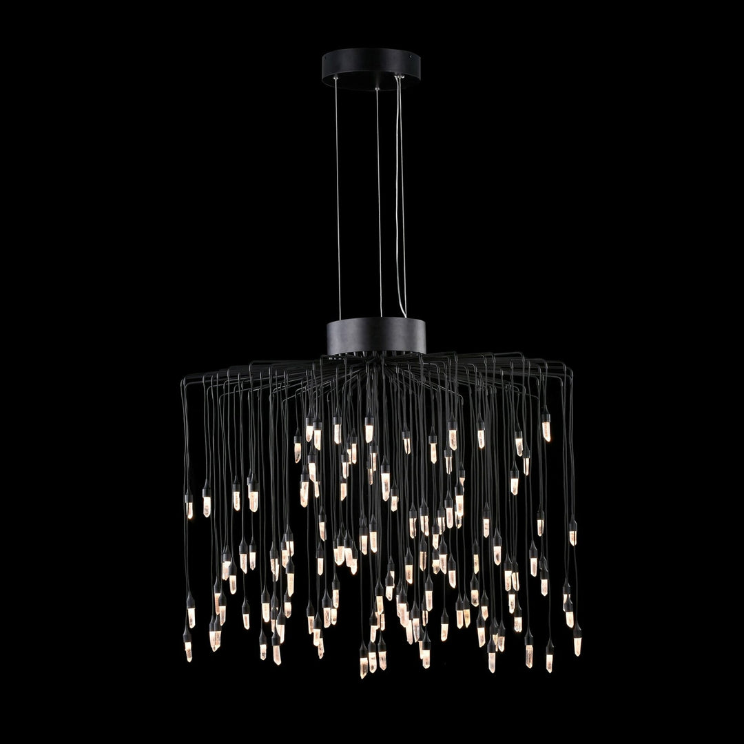 BLACK Rock Crystal Chandelier Modern