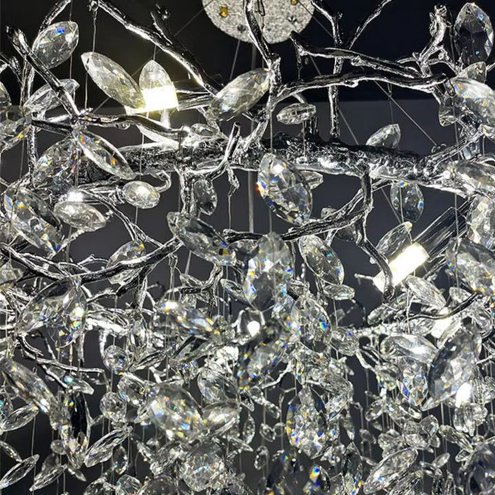 ROVANO Silver Branch Chandelier Custom Round Shape 48"
