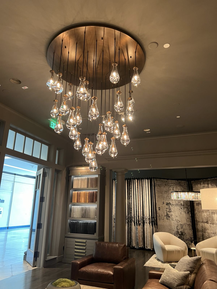 Raindrop Glass Modern Chandelier