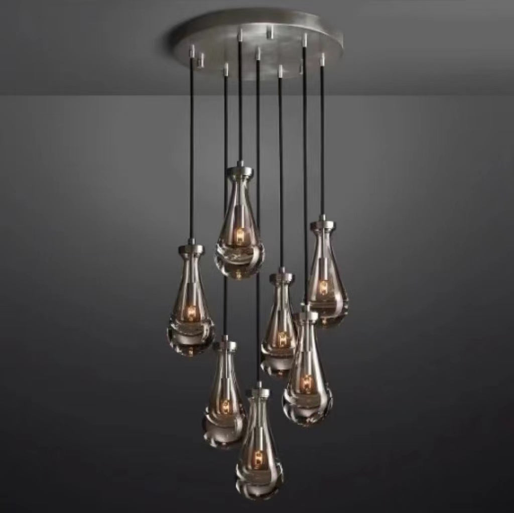 Raindrop Glass Modern Chandelier