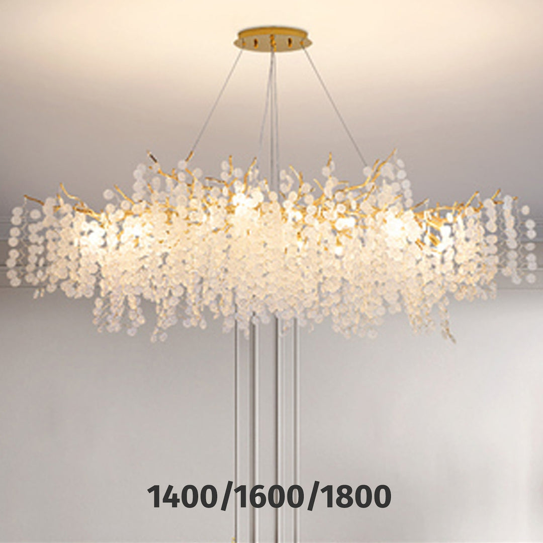 Custom Crystal Chandelier Lighting Modern Size 55x24 Inch