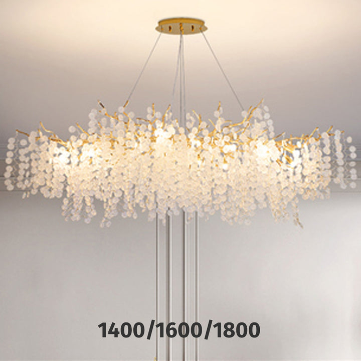 Custom Crystal Chandelier Lighting Modern Size 55x24 Inch