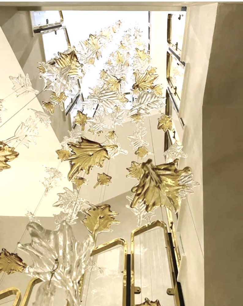 LEAF Glass Custom Chandelier Modern