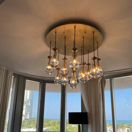 Raindrop Glass Modern Chandelier