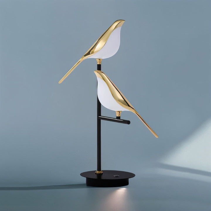 HAPPY BIRD Black And Gold Table Lamp