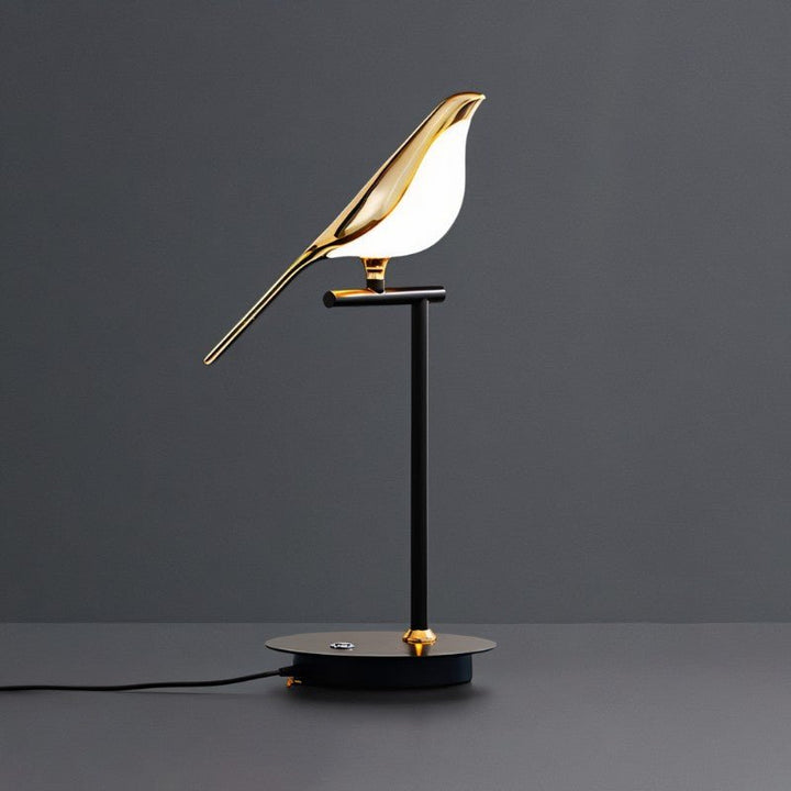 HAPPY BIRD Black And Gold Table Lamp