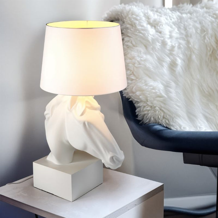 Black & White Rock Table Lamp