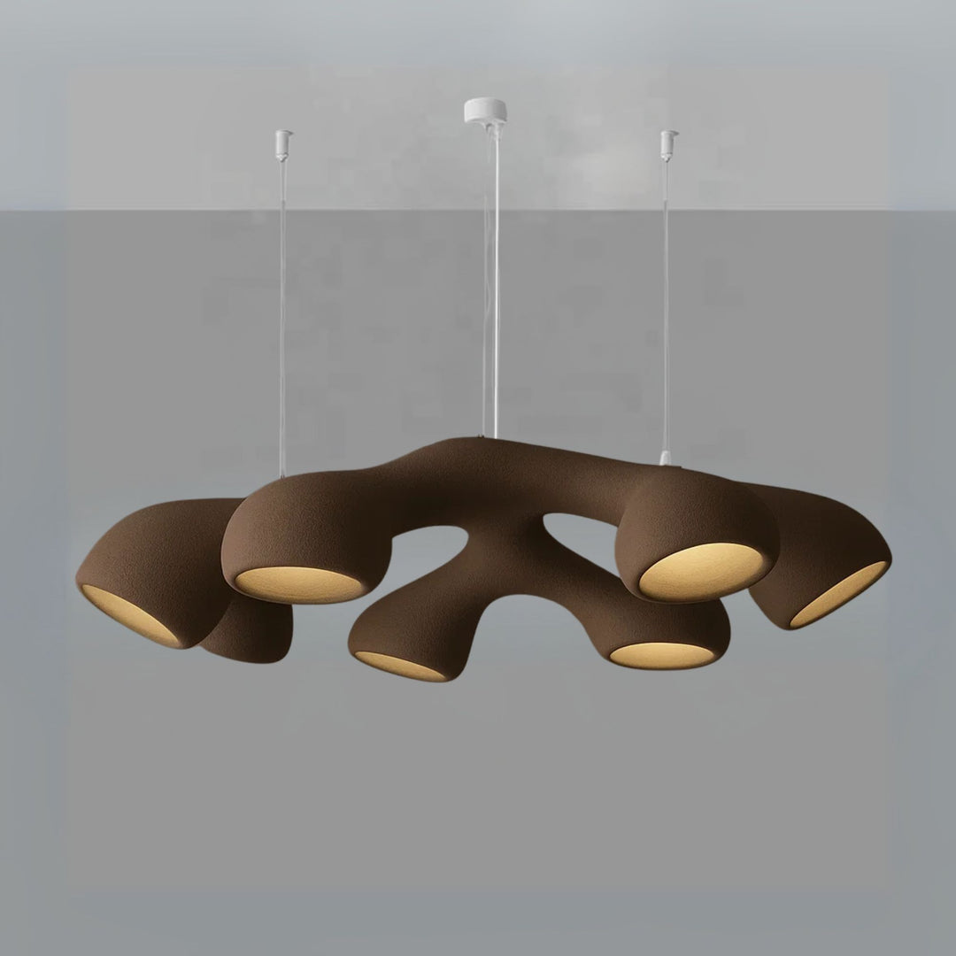 Custom Octopus Unique Wabi Sabi Lighting with Taupe Color