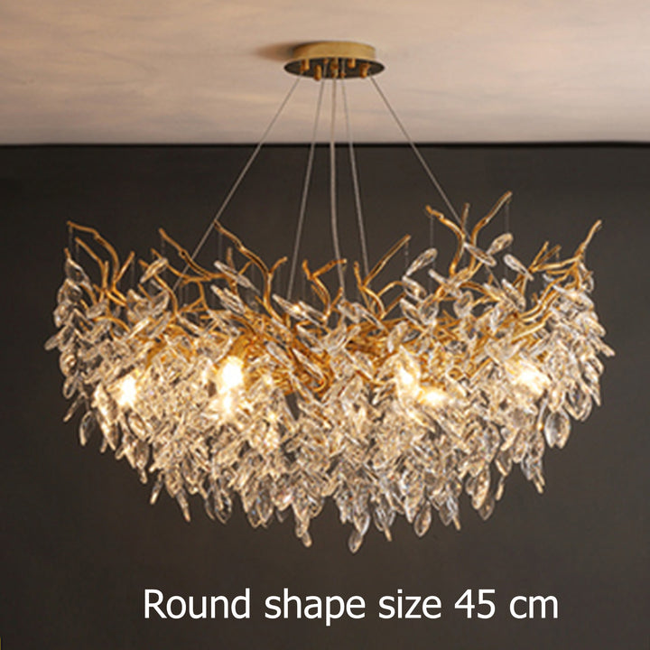 OVALO Gold Branch Chandelier Lighting