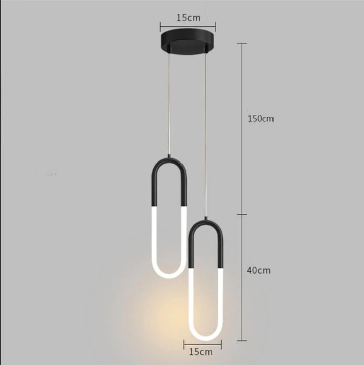 Best new ADLEY Creative U-Shaped Long Pendant Light P5338