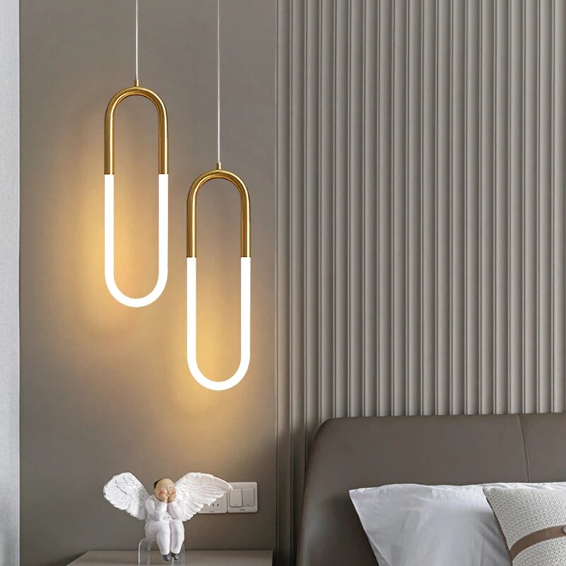 Best new ADLEY Creative U-Shaped Long Pendant Light P5338