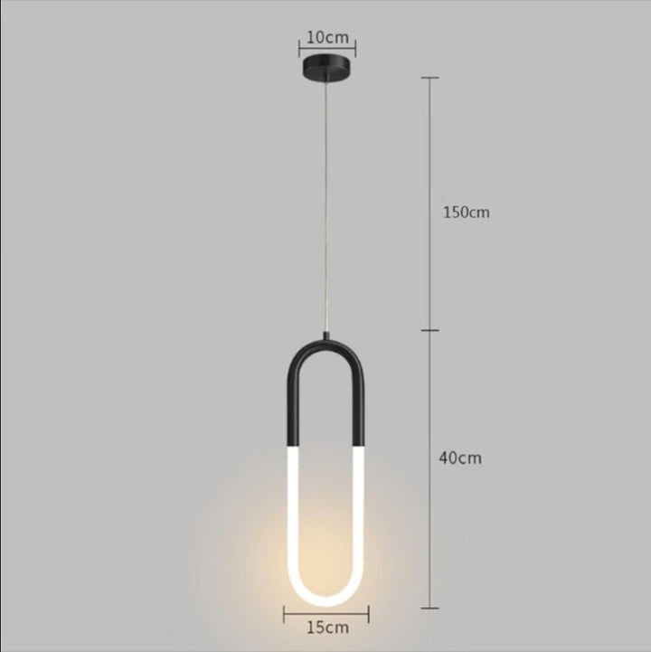 Best new ADLEY Creative U-Shaped Long Pendant Light P5338