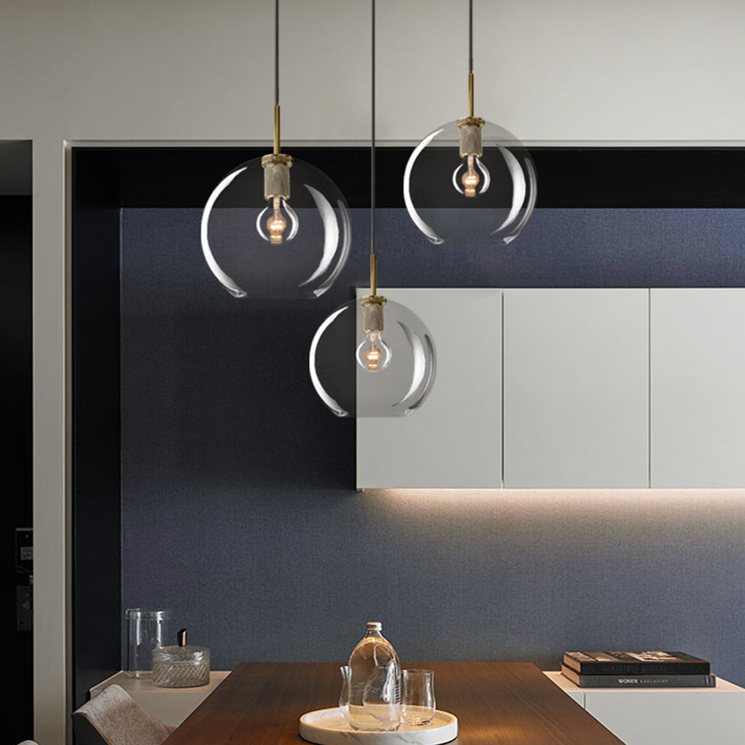 Best new AUSTYN Creative Glass LED Clear Pendant Light P5324