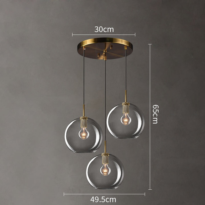 Best new AUSTYN Creative Glass LED Clear Pendant Light P5324