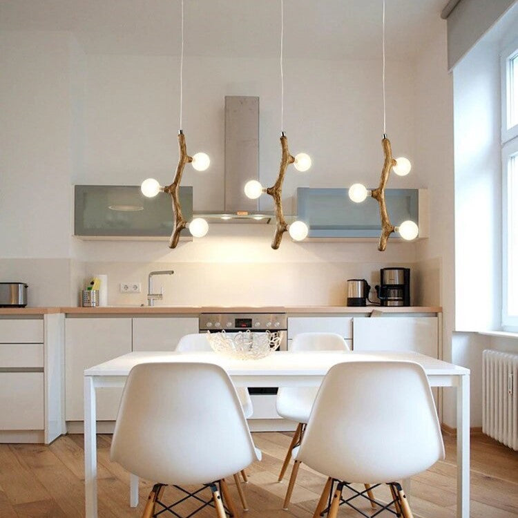 Best new AYERIC Retro Wood LED Kitchen Island Pendant Light P5400