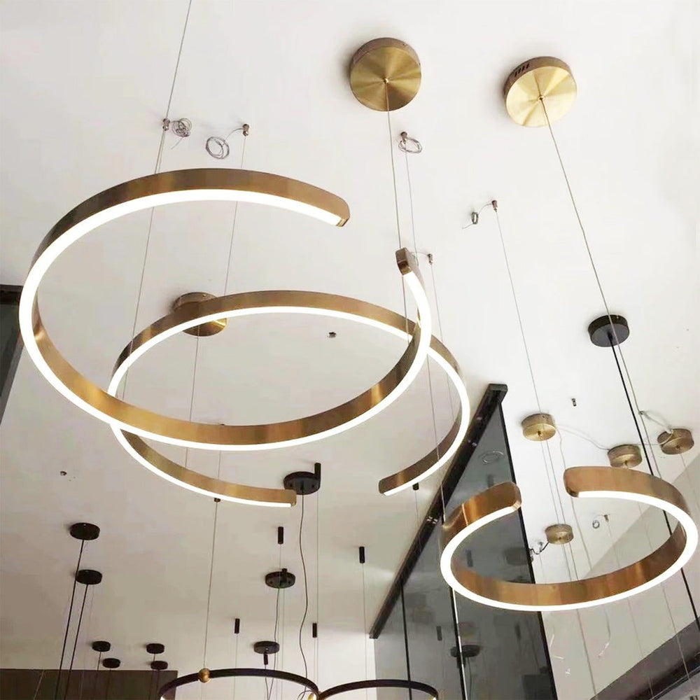 Best new C-Shape Gold Home Kitchen Decor Led Simple Style Pendant Light