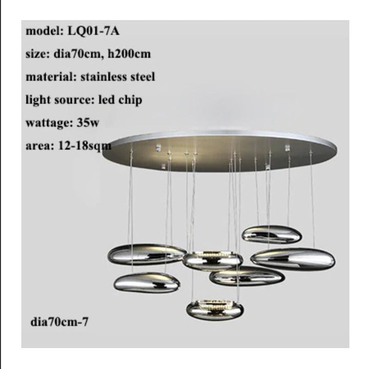 Best new CADENZA Modern Chrome Home Decor Pendant Light P5368