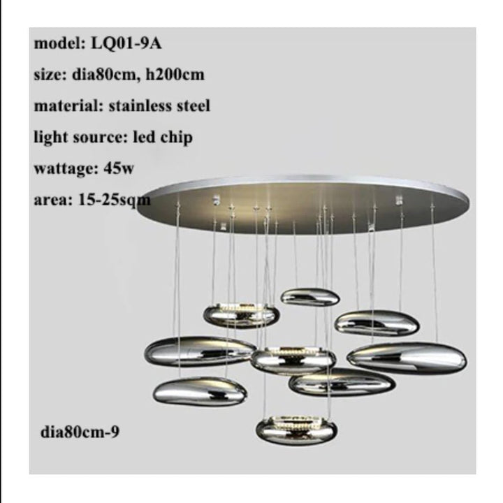 Best new CADENZA Modern Chrome Home Decor Pendant Light P5368